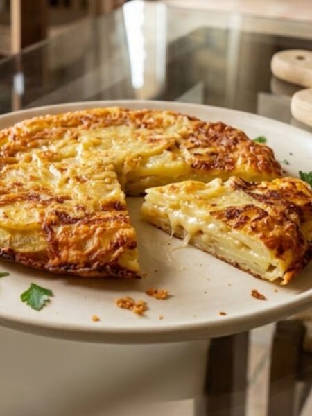 Authentic Italian Frico with crispy golden Montasio cheese and tender grated potatoes served in rustic wedges.